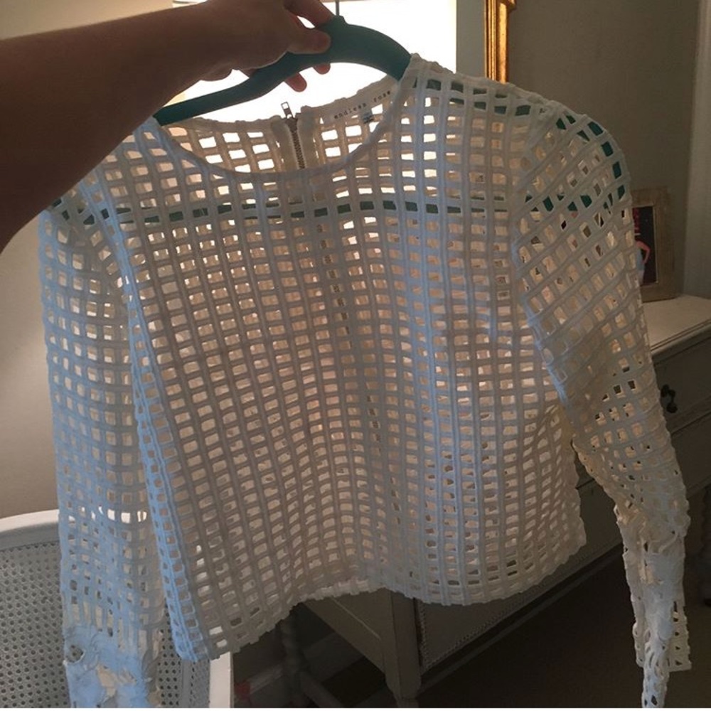 Endless rose white top with cut outs!